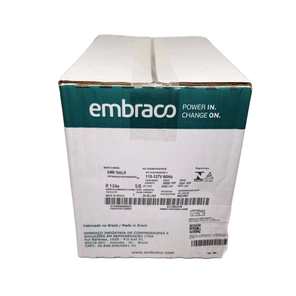 Compressor Embraco Emr80hlr 110v Preto